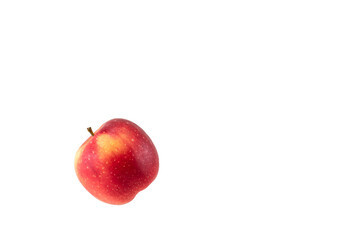 Appetizing red apple on a white background. Homemade natural apples