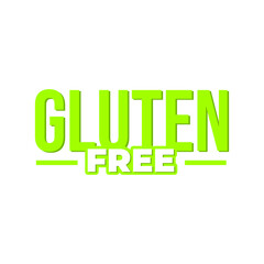 Gluten free food organic nature product text icon sign design vector