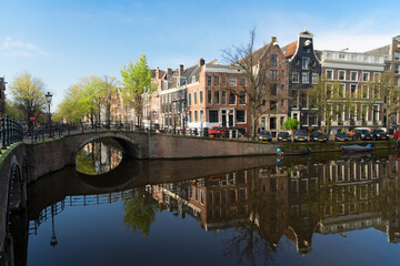Obraz premium Houses of Amsterdam, Netherlands