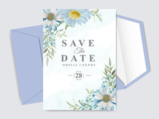 beautiful floral hand drawn wedding invitation cards