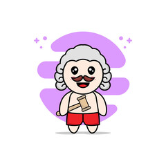 Cute kids character wearing judge costume.