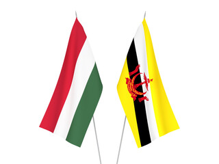 Brunei and Hungary flags