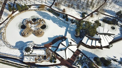 Winter park from above