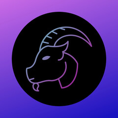 zodiac sign capricorn horoscope icon 