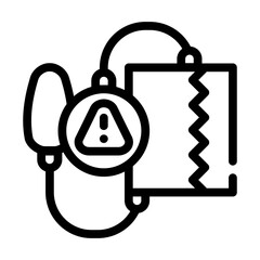 high blood pressure line icon vector illustration