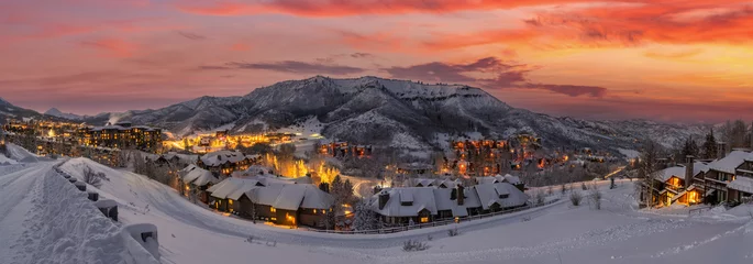Zelfklevend Fotobehang Skigebied in de Rocky Mountains © jdross75