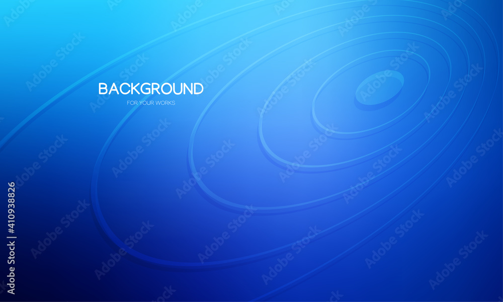 Aufkleber Blue gradient abstract background vector illustration with overlapping oval shape. Technology concept.