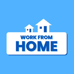 Work from home icon label design