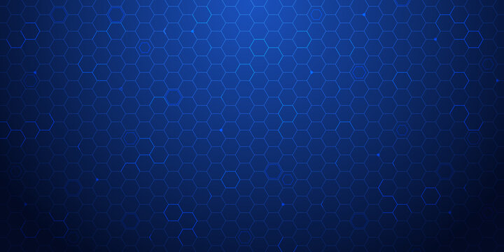 Honeycomb network connection digital background.