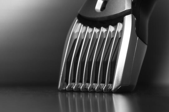 Hair Clipper On A Black Background Close Up