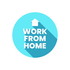 Work from home icon label design