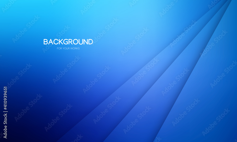 Aufkleber Blue gradient abstract background vector illustration with overlap.