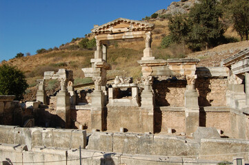 Fototapeta premium View of the main places and monuments of Turkey. Roman ruins of Ephesus. World Heritage Site