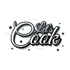 lets cook word text design