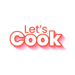 lets cook word text design