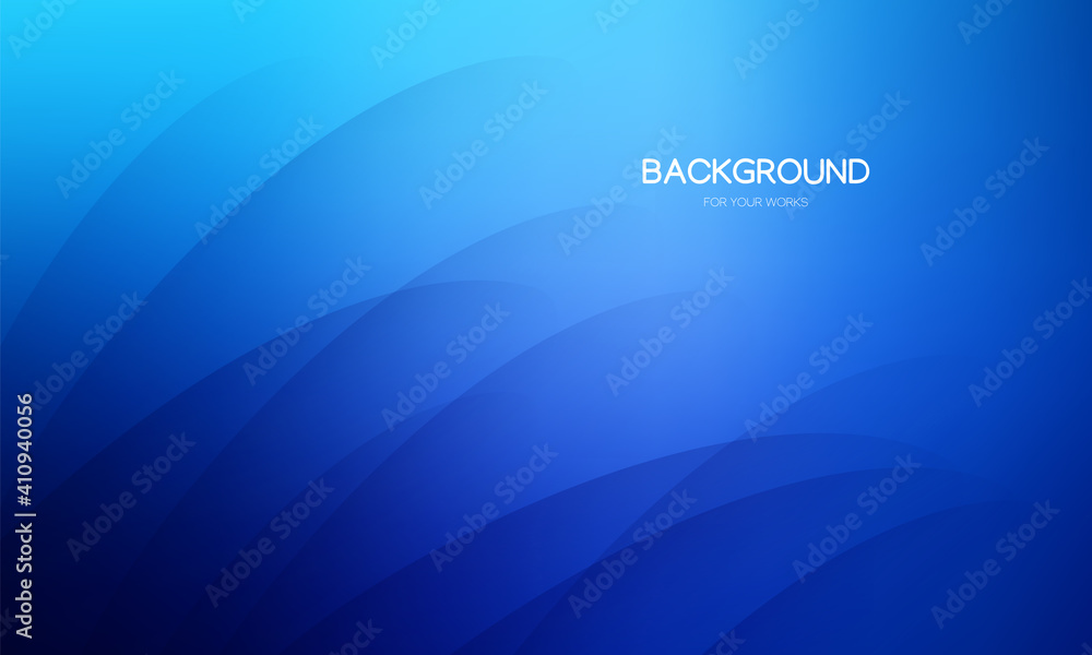 Aufkleber Blue gradient abstract background vector illustration with geometric pattern.