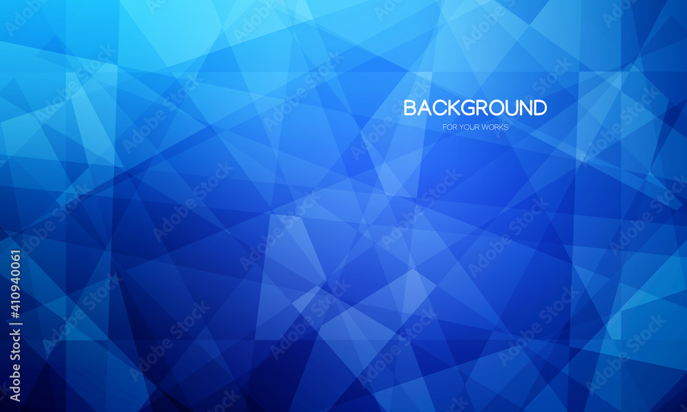 Aufkleber Blue gradient abstract background vector illustration with geometric pattern.