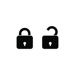 Padlock Icon flat Vector Illustration