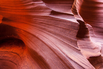The Antelope Canyon, near Page, Arizona, USA. The Antelope Canyon is the most-visited and...