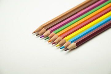 color in focus at each,shapes,isolated with white background