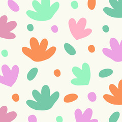 Cute hand drawn seamless pattern. Vector background