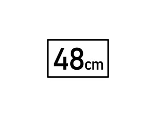 48 centimeters icon vector illustration, 48 cm size