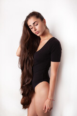 girl with very long hair, luxurious hair, beautiful Jewish girl