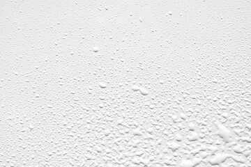 Water drops on white background, macro