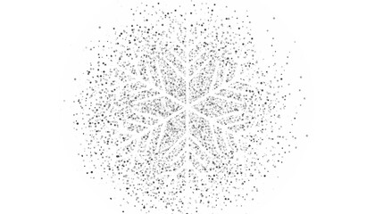 Black Snowflake isolated on white background. Vector Illustration. EPS10