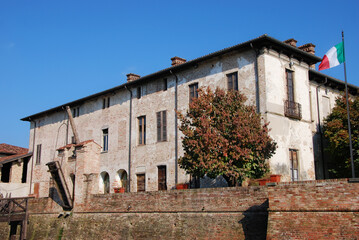Il Castello Visconteo a Pagazzano in provincia di Bergamo, Lombardia, Italia.