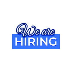We are hiring employment business icon label design vector
