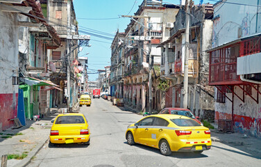 Gelbe Taxi  Panama, Colón, Karibikküste