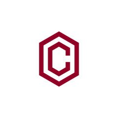 C logo design with hexagon