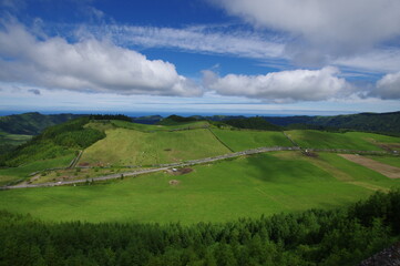 Obraz premium Azores islands, natural landscapes in Sao Miguel