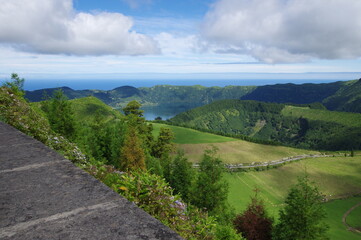Obraz premium Azores islands, natural landscapes in Sao Miguel