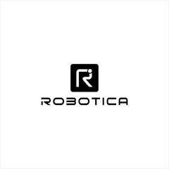 Creative Robotica Logo Design, Future Technology Vector Illustration