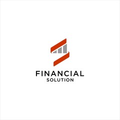 Finance Direction Investment Logo with Geometric Abstract Solution Featuring Initial S Letter in a Modern Minimalist Design for Financial Accounting Statistic Business Brand Identity Illustration