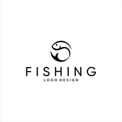 Fishing Logo Design Vector template