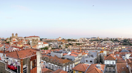 Naklejka na ściany i meble Cityscape of beautiful Porto and Vila Nova de Gaia, Portugal