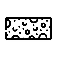 sponge for wash line icon vector illustration