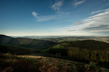 Landscape of the green mountains
