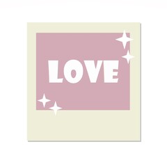 Empty photo frame isolated as a template for graphic designers cards, memories. Photo card with place for your logo or text.