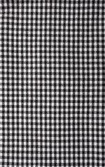 Vichy tablecloth texture. Black and white. Copy Space.