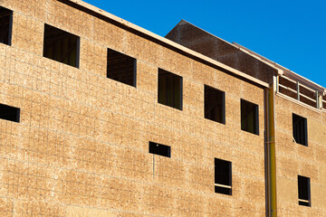 construction of a plywood multi-storey building