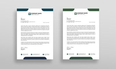 Modern, Professional and Clean Company Letterhead Design Template.