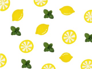 pattern with lemons