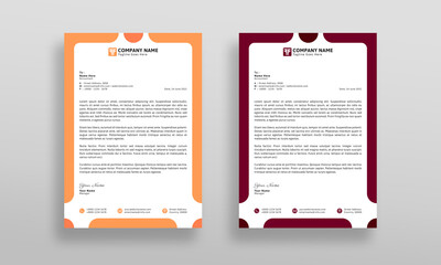 Modern, Professional and Clean Company Letterhead Design Template.