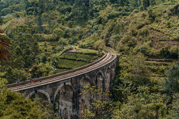Fototapeta premium Die berühmte Nine Arches Bridge bei Ella / Demodara auf Sri Lanka