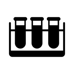 Test tubes vector glyph icon. Medical sign