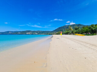 beautiful Patong beach during quarantine in Covit time